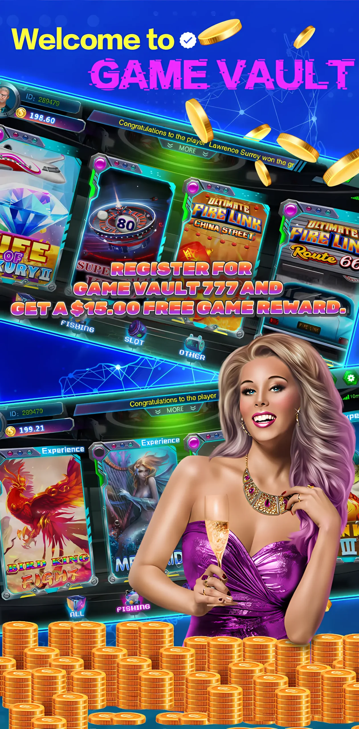 Game Vault 777 Casino Background